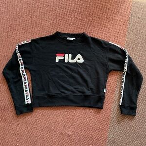 Fila Black Sweatshirt with Red and White Logo
